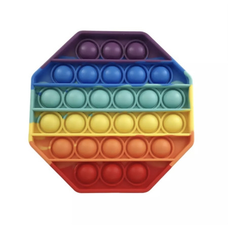 Антистрес іграшка Pop It Кутник пухирець веселка 5012
