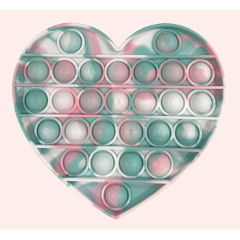 Антистрес іграшка Pop It Бірюзове серце пухирця 5104