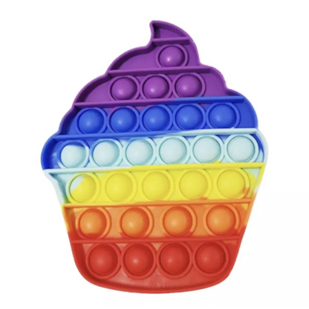 Антистрес іграшка Pop It Тістечко пиріг веселка 5009