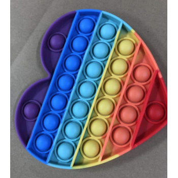 Антистрес іграшка Pop It Серце райдужне пухирець 5063