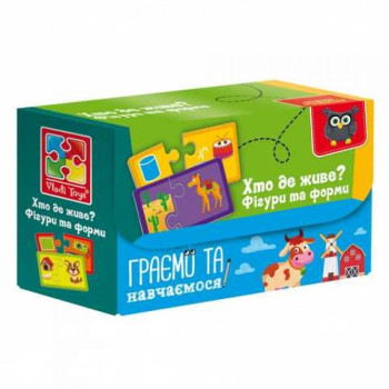 Пазли Vladi Toys Знайди пару Хто де живе Що таке VT5003-03