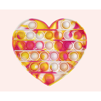 Антистрес іграшка Pop It Рожеве серце пухирця 5097