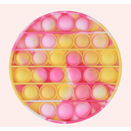 Антистрес іграшка Pop It рожевий коло пухирця 5109