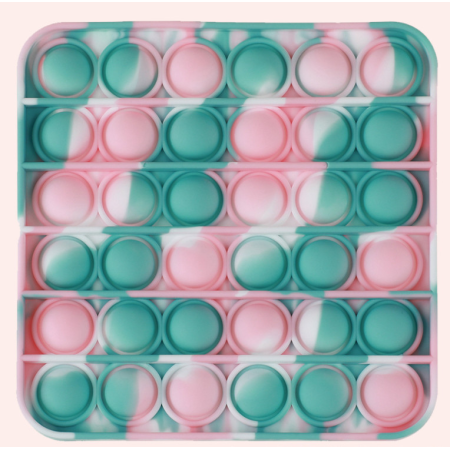 Антистрес іграшка Pop It Бірюзовий квадрат пухирець 5118