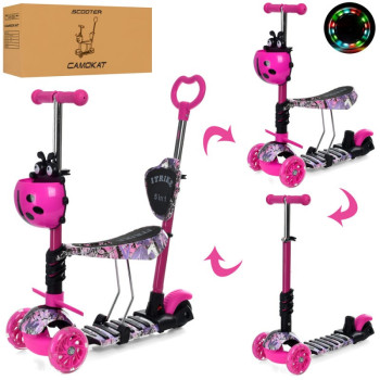 Самокат I-Trike 5в1 Maxi JR3-058-I-WP9 65-75 см рожевий