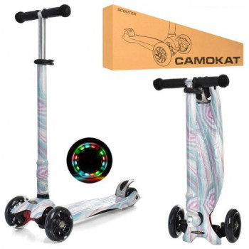 Самокат I-Trike Maxi JR3-055-WP16 75-84 см світло-сірий