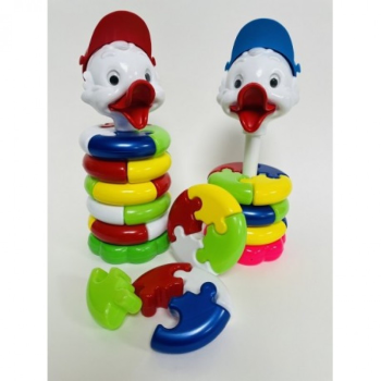 Іграшка дитяча Bamsic Піраміда Пазл Качечка Хлопчик 1801-Duck 7 деталей