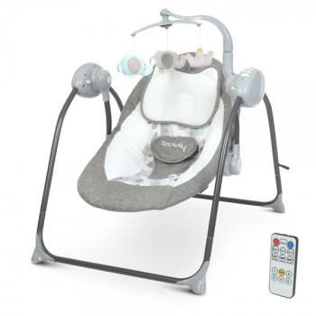 Крісло-гойдалка El Camino Teddy ME-1075-Gray-Linen сіре