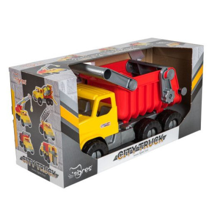 Машинка ігрова Tigres Middle truck Сміттєвоз 39368 52 см жовтий з червоним Машинка ігрова Tigres Middle truck Сміттєвоз 39368 52 см жовтий з червоним
