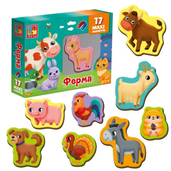Гра магнітна Vladi Toys Ферма VT3106-24 17 предметів
