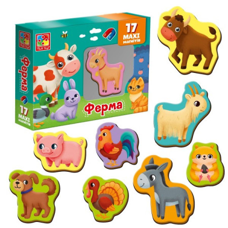 Гра магнітна Vladi Toys Ферма VT3106-24 17 предметів