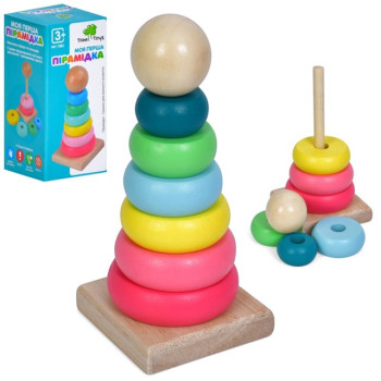 Деревянная игрушка TREE TOYS Пирамидка MD 1982 13.5 см