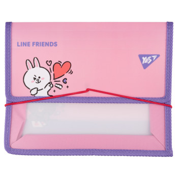 Папка для зошит на резинці В5 YES Line Friends Cony 492210 20х24х5 см