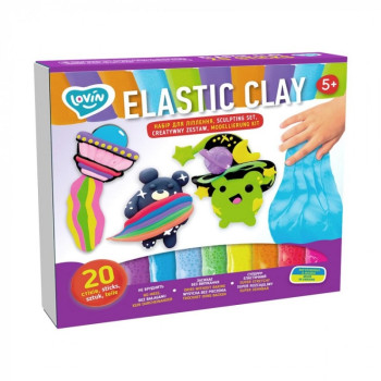 Тісто для ліплення Lovin Elastic Clay 70140 20 кольорів