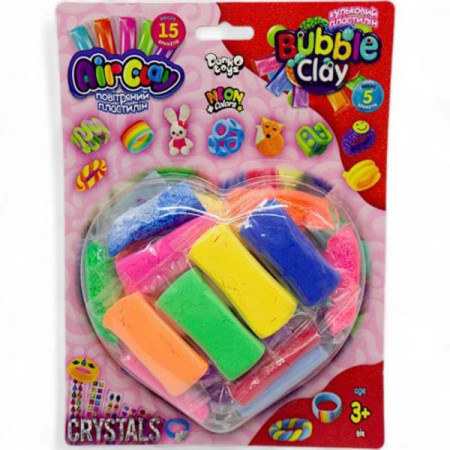 Пластилін Danko Toys Air Clay ARBB-03-01-02 15 кольорів Пластилін Danko Toys Air Clay ARBB-03-01-02 15 кольорів