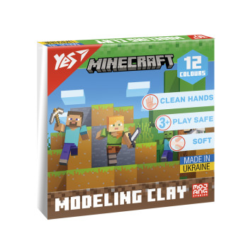 Пластилін YES Minecraft 540668 12 кольорів 240 г
