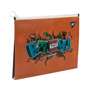 Папка-конверт на блискавці A4 YES Minecraft 492032 24х32х2.5 см