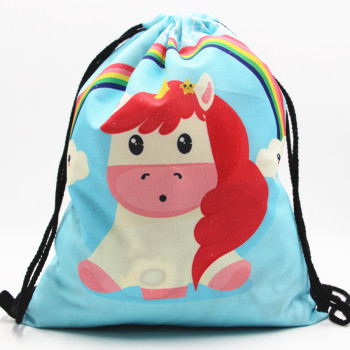 Сумка для взуття Єдиноріг під веселкою 11380 32х39 см блакитна