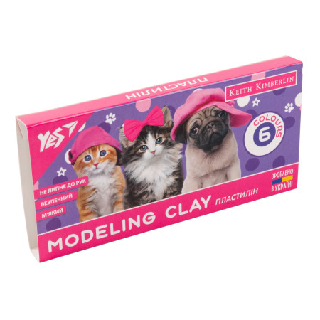 Пластилін YES Keith Kimberlin 540605 6 кольорів 120 г