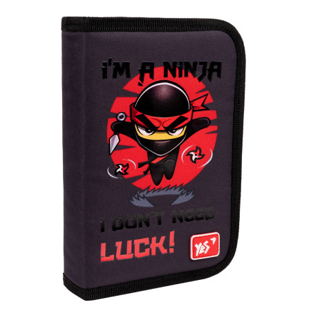 Пенал твердий одинарний із двома клапанами YES HP-04 Ninja 533429 4х13х21 см