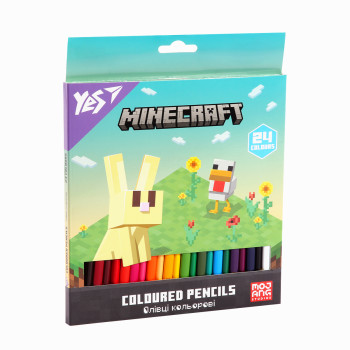 Набір кольорових олівців YES Minecraft 290776 24 кольори