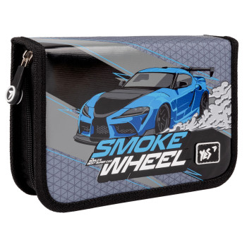 Пенал твердий одинарний із двома клапанами YES Smoke Wheel HP-04 533586 4х13х21 см