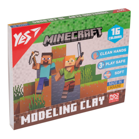 Пластилін YES Minecraft 540674 16 кольорів 320 г