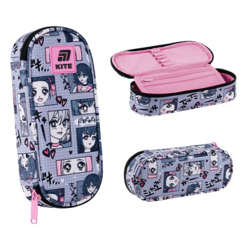 Пенал мягкий Kite Anime Girl K25-599-9 22x8.5x4.5 см