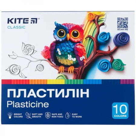 Пластилін Kite Classic K-084 10 кольорів