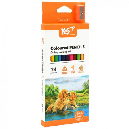Набір кольорових олівців YES O`range Line 290754 24 кольорів