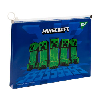 Папка-конверт на блискавці B5 YES Minecraft 492093 20,5х28х3 см