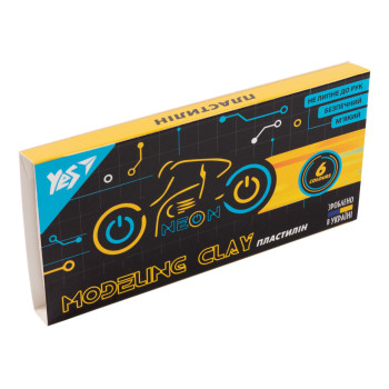 Пластилін YES Ultrex 540607 6 кольорів 120 г