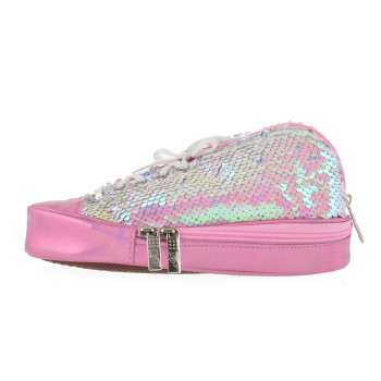 Пенал м'який YES TP-24 Sneakers with sequins pink 532723 9х10х24 см