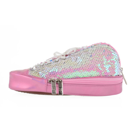 Пенал м'який YES TP-24 Sneakers with sequins pink 532723 9х10х24 см