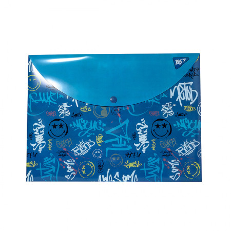 Папка-конверт на кнопці А4 YES SmileyWorld Pattern 491630 33х24 см