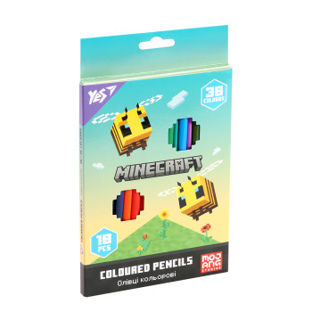 Набір кольорових олівців YES Minecraft Spring 290774 36 кольорів 18 шт