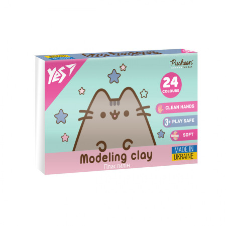 Пластилін YES Pusheen 540685 24 кольорів 480 г
