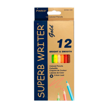 Набір кольорових олівців Marco Superb Writer Gold 4100G-12CB 12 кольорів