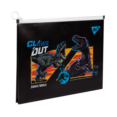 Папка-конверт на блискавці A4 YES Jurassic World 492037 24х32х2.5 см