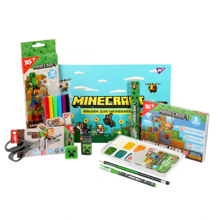 Набір канцелярський YES №5 Minecraft 450217 11 предметів