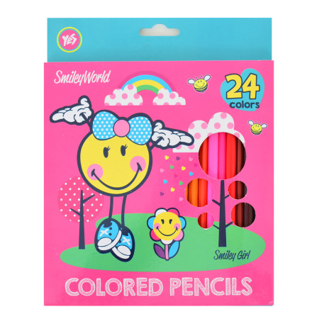 Набір кольорових олівців YES Smiley World 290466 24 кольори