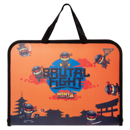 Папка-портфель на блискавці FC YES Ninja 492169 26х35х3 см