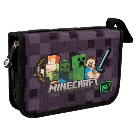 Пенал твердий одинарний із двома клапанами YES Minecraft HP-04 533593 4х13х21 см