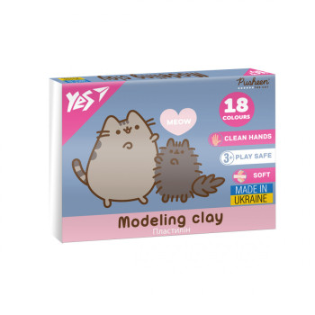 Пластилін YES Pusheen 540695 18 кольорів 360 г