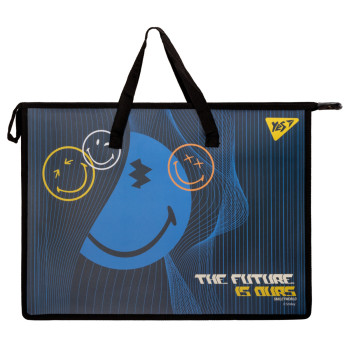 Папка-портфель на блискавці А3 YES Smiley World 492199 45х33х9 см