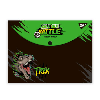 Папка-конверт на кнопці А4 YES Jurassic World 2 492025 33х24 см