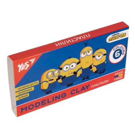 Пластилін YES Minions 540629 6 кольорів 120 г