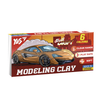Пластилін YES Drift King 540654 6 кольорів 120 г
