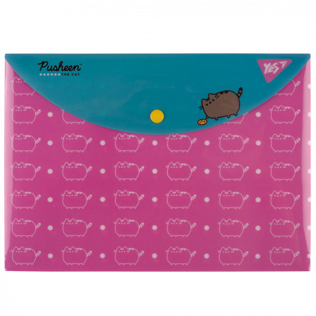 Папка-конверт на кнопці B5 YES Pusheen 492226 26,5х19 см