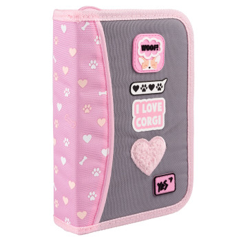 Пенал твердий одинарний з клапаном YES HP-03 I Love Corgi 533580 3х13х21 см HP-03
